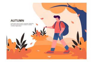 Download Illustration of Traveling in Autumn - Illustration Collection