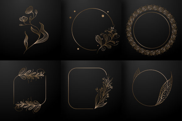 Download Gold Floral Luxurious Icon Illustration - Illustration Collection