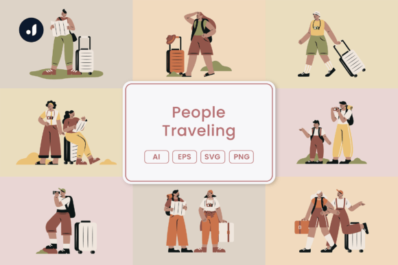 Download People Traveling Illustration - Illustration Collection